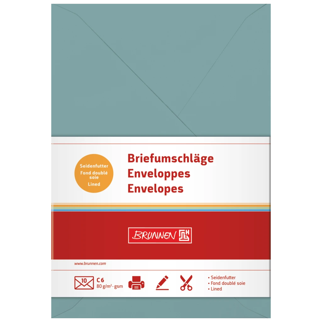 Briefumschläge Universalpapier | C6, 80 g/m², petrol, 10 Stück