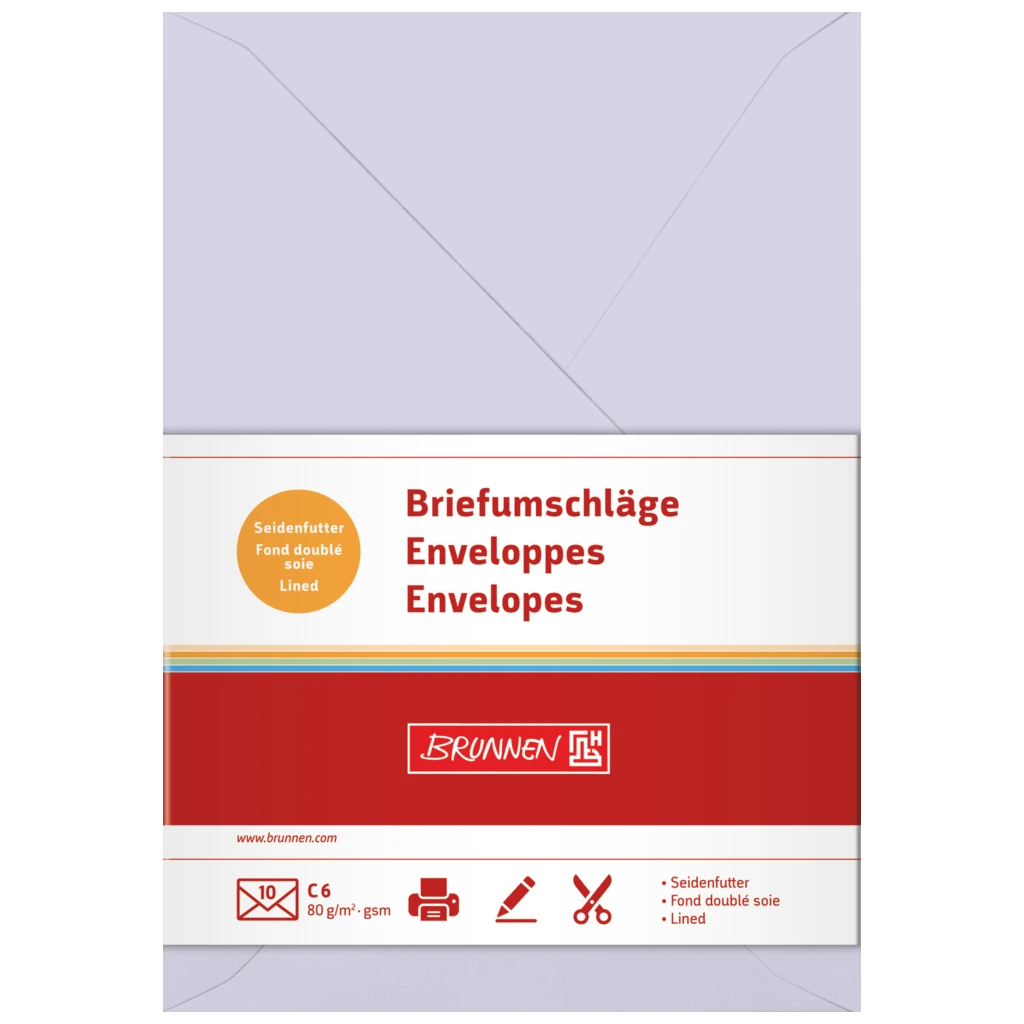 Briefumschläge Universalpapier | C6, 80 g/m², lilac, 10 Stück