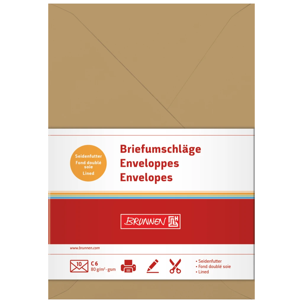 Briefumschläge Universalpapier | C6, 80 g/m², sand, 10 Stück