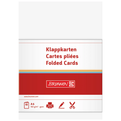 Klappkarten Universalpapier | A6, 105×150 mm, 160 g/m², weiß, 10 Stück