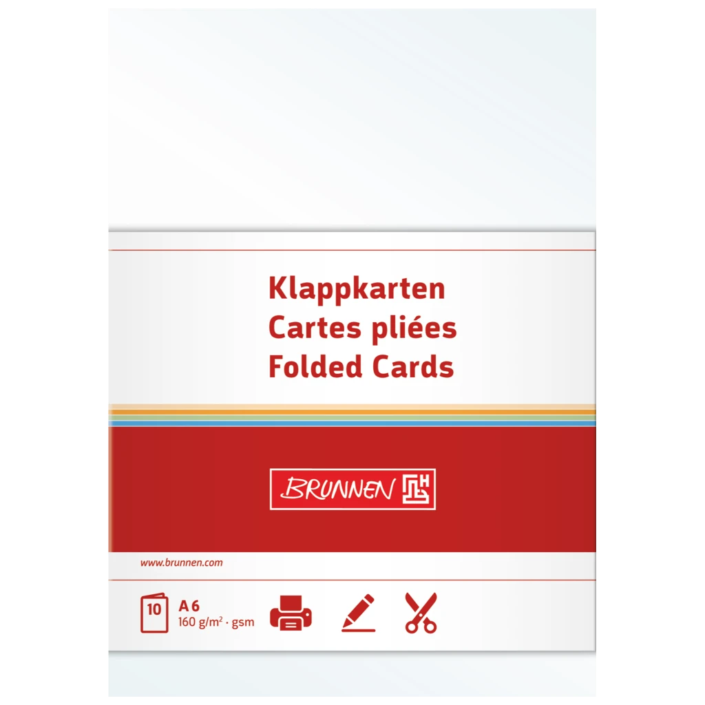 Klappkarten Universalpapier | A6, 105×150 mm, 160 g/m², perlweiß, 10 Stück
