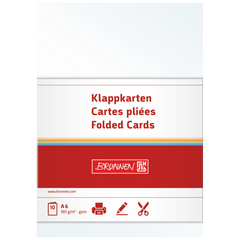 Klappkarten Universalpapier | A6, 105×150 mm, 160 g/m², perlweiß, 10 Stück
