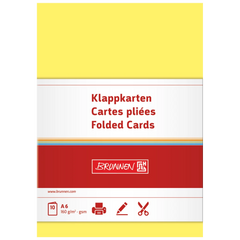 Klappkarten Universalpapier | A6, 105×150 mm, 160 g/m², gelb, 10 Stück