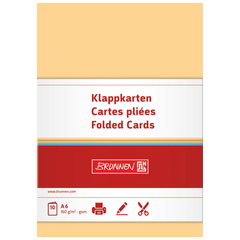 Klappkarten Universalpapier | A6, 105×150 mm, 160 g/m², honig, 10 Stück