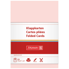 Klappkarten Universalpapier | A6, 105×150 mm, 160 g/m², rosé, 10 Stück