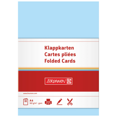 Klappkarten Universalpapier | A6, 105×150 mm, 160 g/m², hellblau, 10 Stück