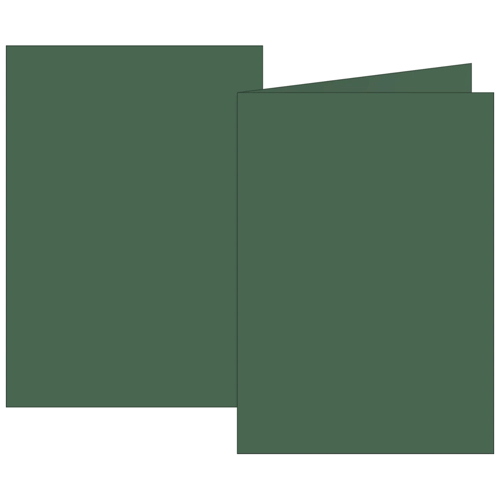 Klappkarten Universalpapier | A6, 105×150 mm, 160 g/m², moosgrün, 10 Stück