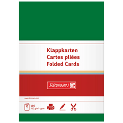 Klappkarten Universalpapier | A6, 105×150 mm, 160 g/m², dunkelgrün, 10 Stück