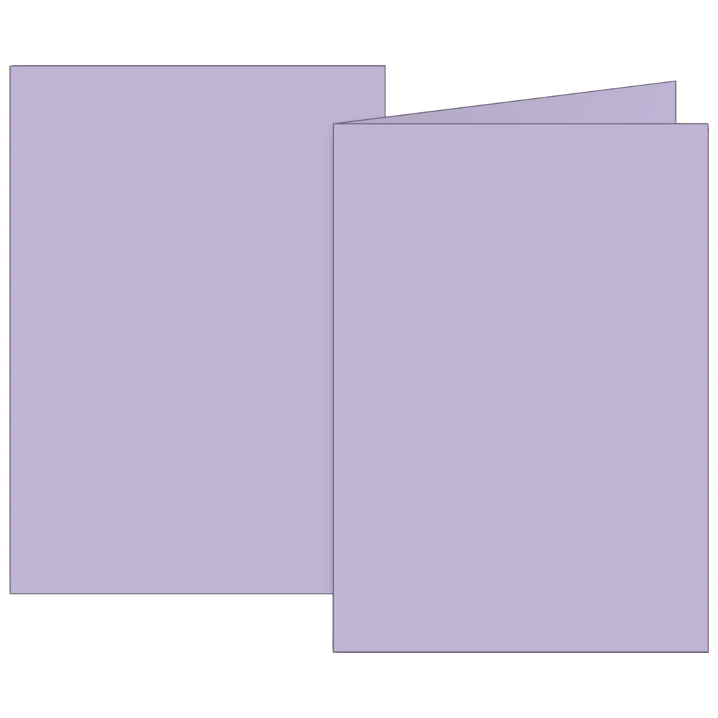 Klappkarten Universalpapier | A6, 105×150 mm, 160 g/m², flieder, 10 Stück