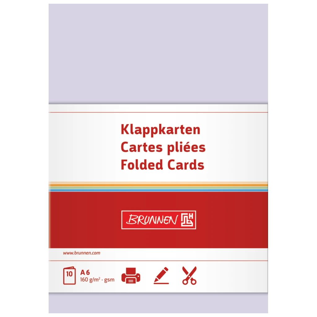 Klappkarten Universalpapier | A6, 105×150 mm, 160 g/m², lilac, 10 Stück