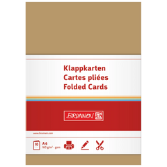 Klappkarten Universalpapier | A6, 105×150 mm, 160 g/m², sand, 10 Stück