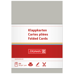 Klappkarten Universalpapier | A6, 105×150 mm, 160 g/m², grau, 10 Stück