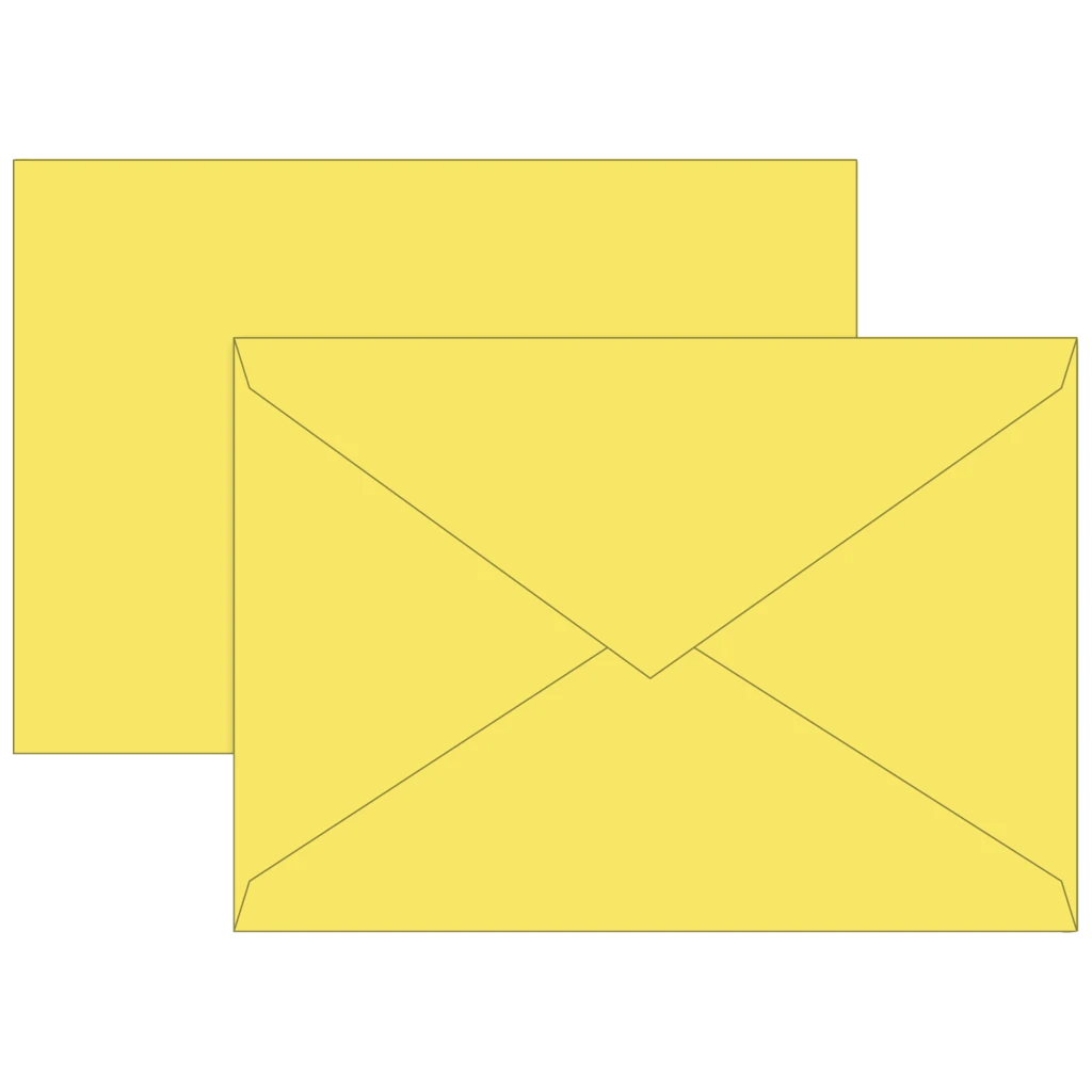 Briefumschläge Universalpapier | C5, 80 g/m², gelb, 10 Stück