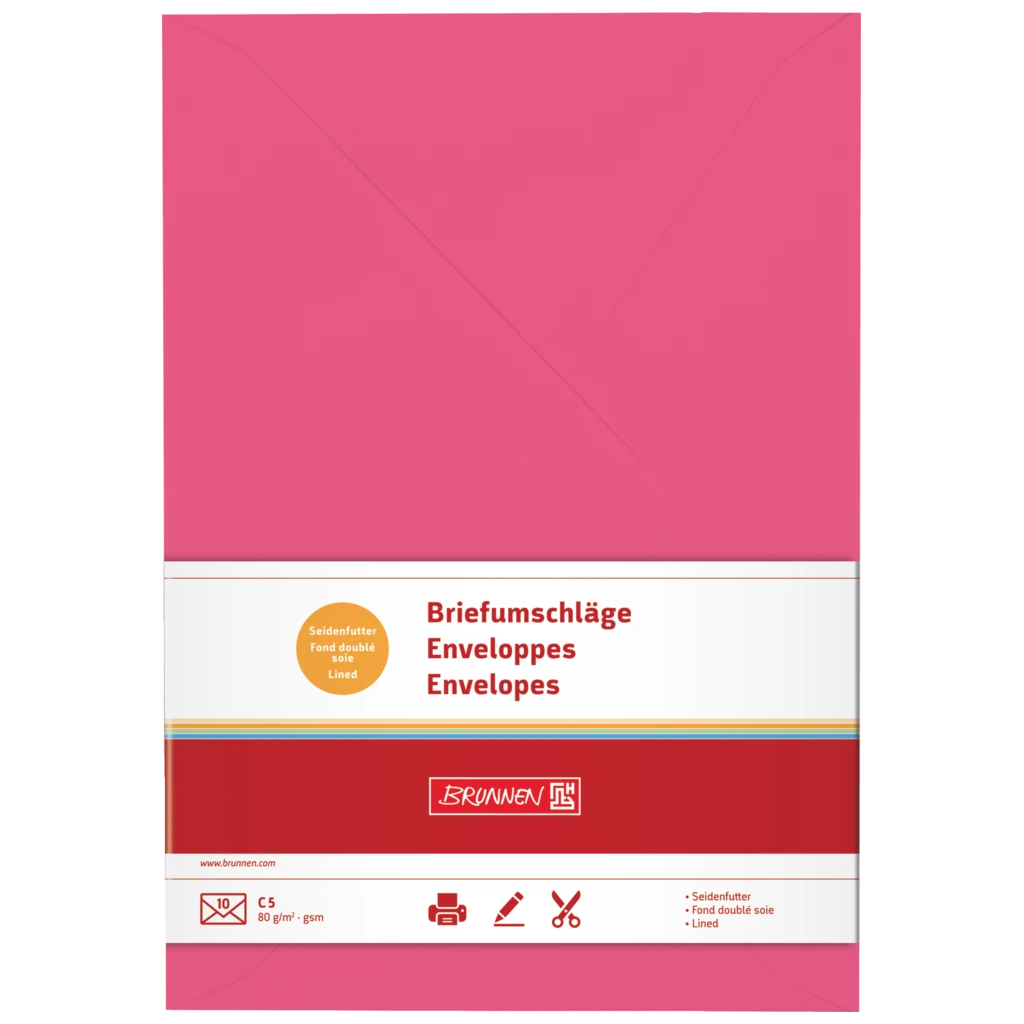Briefumschläge Universalpapier | C5, 80 g/m², fuchsia, 10 Stück