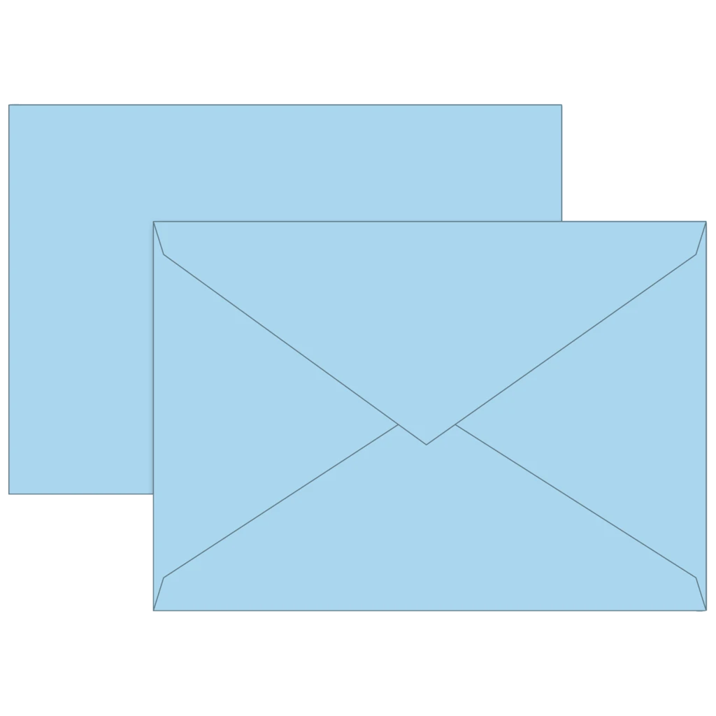 Briefumschläge Universalpapier | C5, 80 g/m², hellblau, 10 Stück