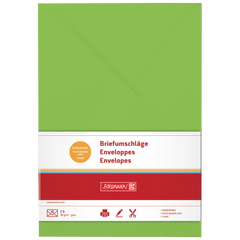 Briefumschläge Universalpapier | C5, 80 g/m², hellgrün, 10 Stück
