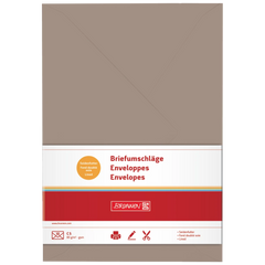 Briefumschläge Universalpapier | C5, 80 g/m², taupe, 10 Stück