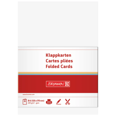 Klappkarten Universalpapier | B6, 200 g/m², weiß, 10 Stück