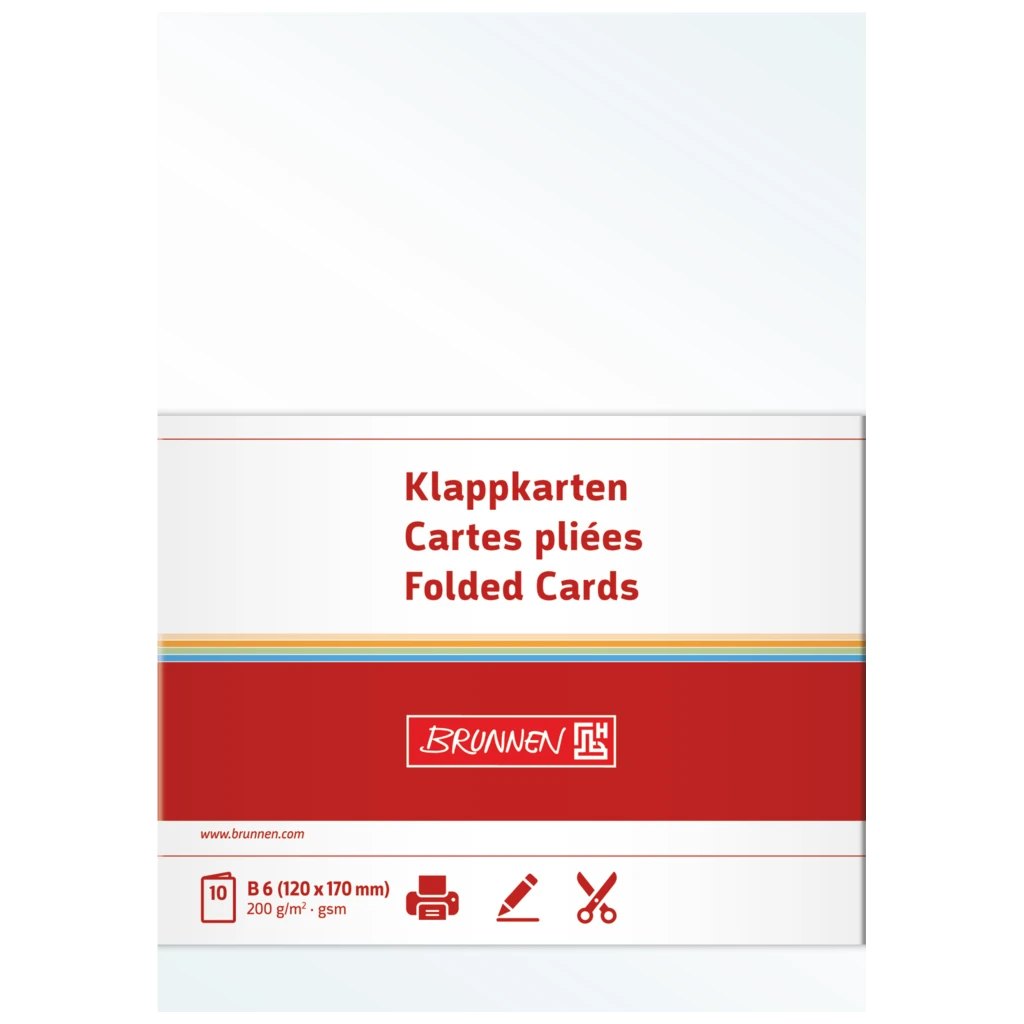 Klappkarten Universalpapier | B6, 200 g/m², perlweiß, 10 Stück