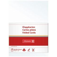 Klappkarten Universalpapier | B6, 200 g/m², perlweiß, 10 Stück