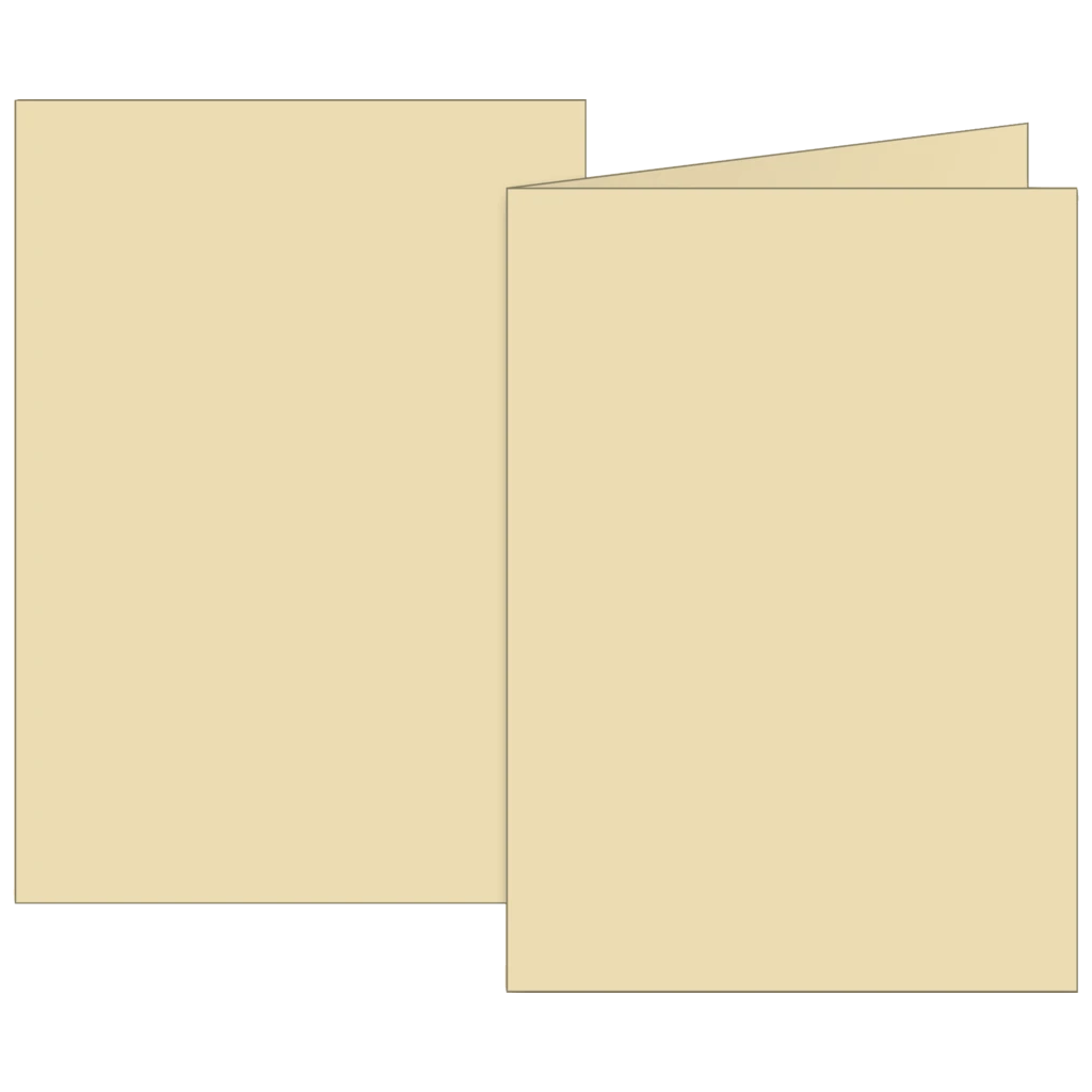 Klappkarten Universalpapier | B6, 200 g/m², chamois, 10 Stück