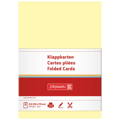 Klappkarten Universalpapier | B6, 200 g/m², hellgelb, 10 Stück
