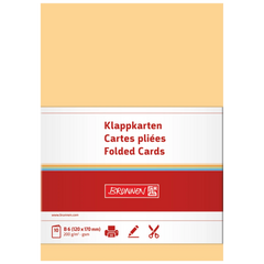 Klappkarten Universalpapier | B6, 200 g/m², honig, 10 Stück