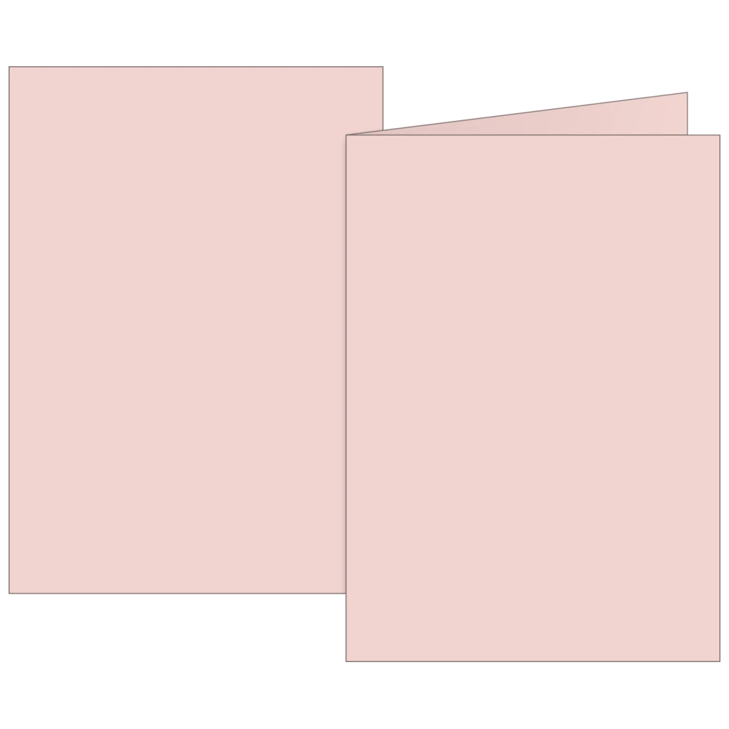 Klappkarten Universalpapier | B6, 200 g/m², rosé, 10 Stück