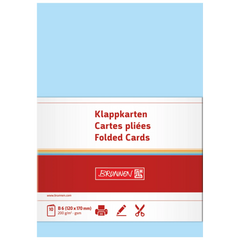 Klappkarten Universalpapier | B6, 200 g/m², hellblau, 10 Stück