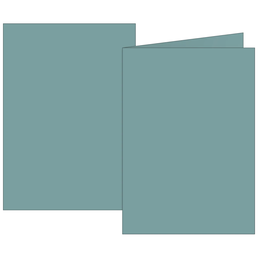 Klappkarten Universalpapier | B6, 200 g/m², petrol, 10 Stück