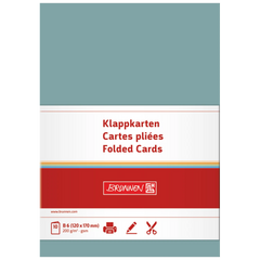 Klappkarten Universalpapier | B6, 200 g/m², petrol, 10 Stück