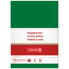 Klappkarten Universalpapier | B6, 200 g/m², dunkelgrün, 10 Stück