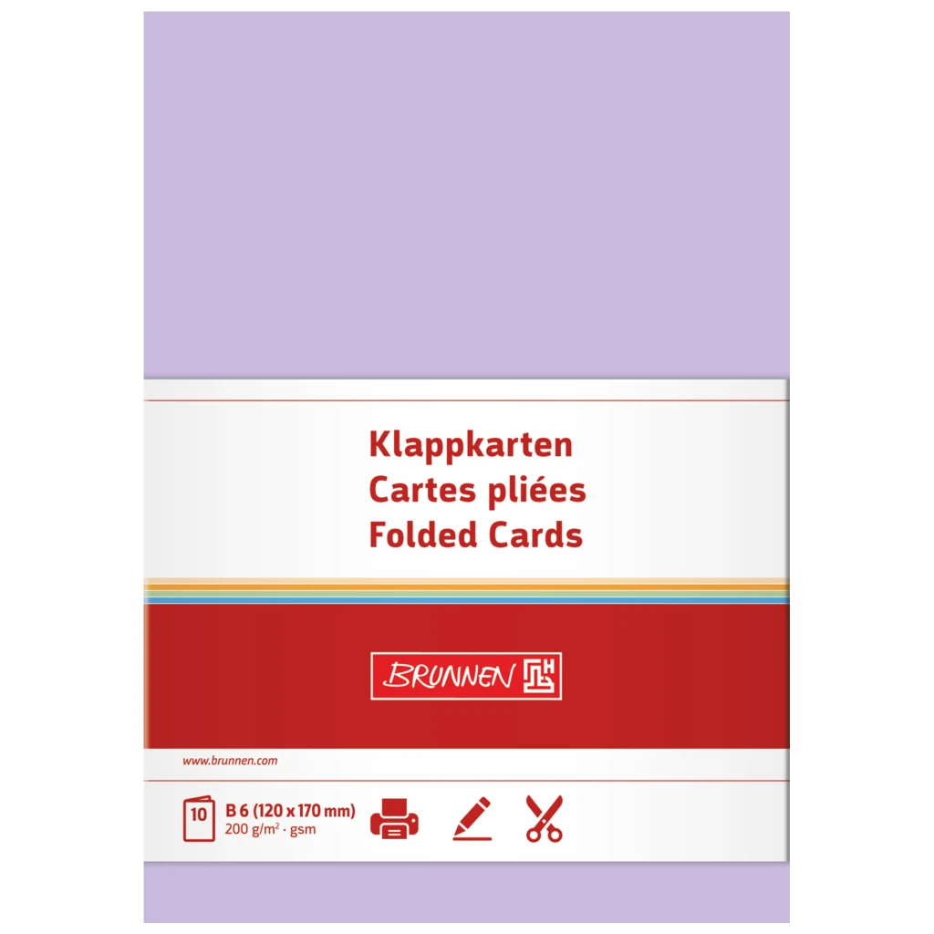 Klappkarten Universalpapier | B6, 200 g/m², flieder, 10 Stück