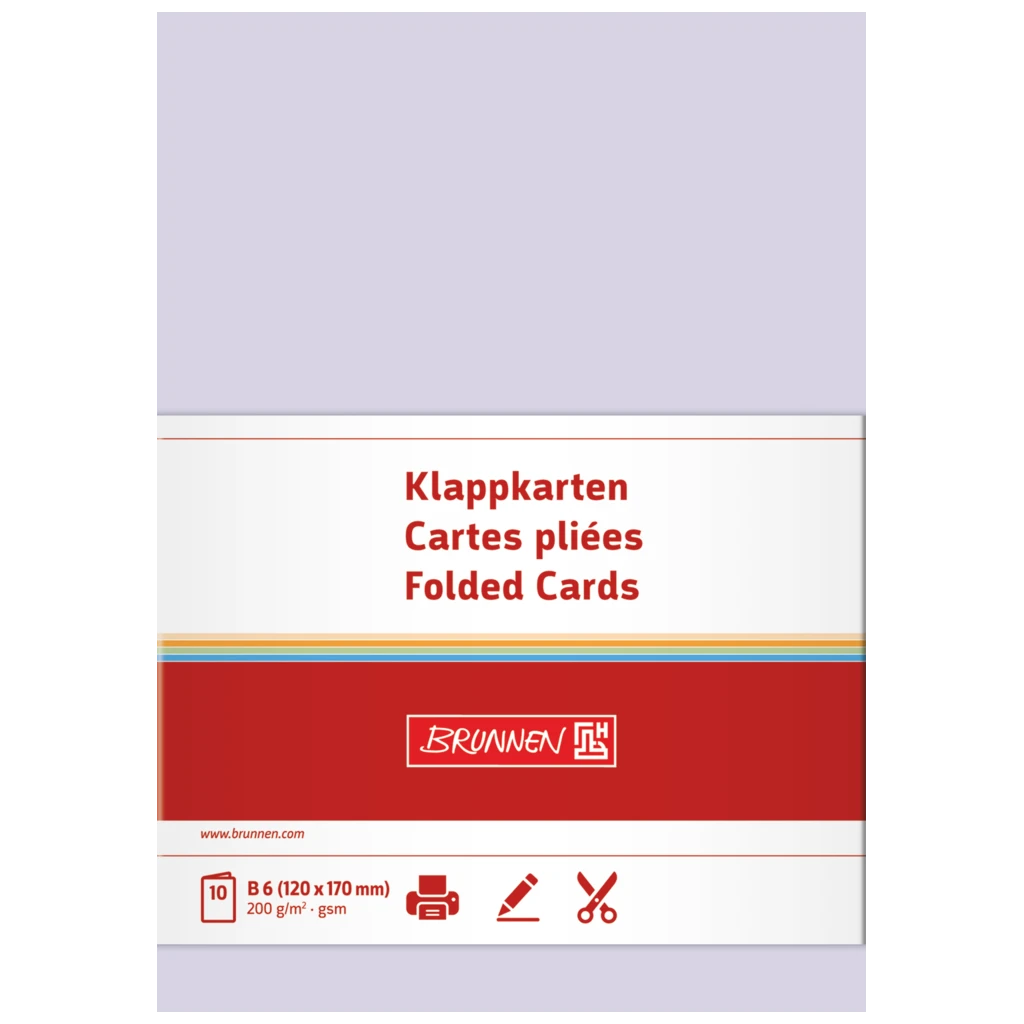 Klappkarten Universalpapier | B6, 200 g/m², lilac, 10 Stück