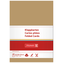 Klappkarten Universalpapier | B6, 200 g/m², sand, 10 Stück