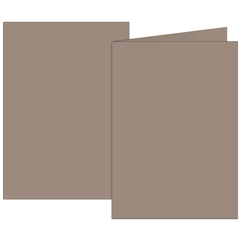 Klappkarten Universalpapier | B6, 200 g/m², taupe, 10 Stück