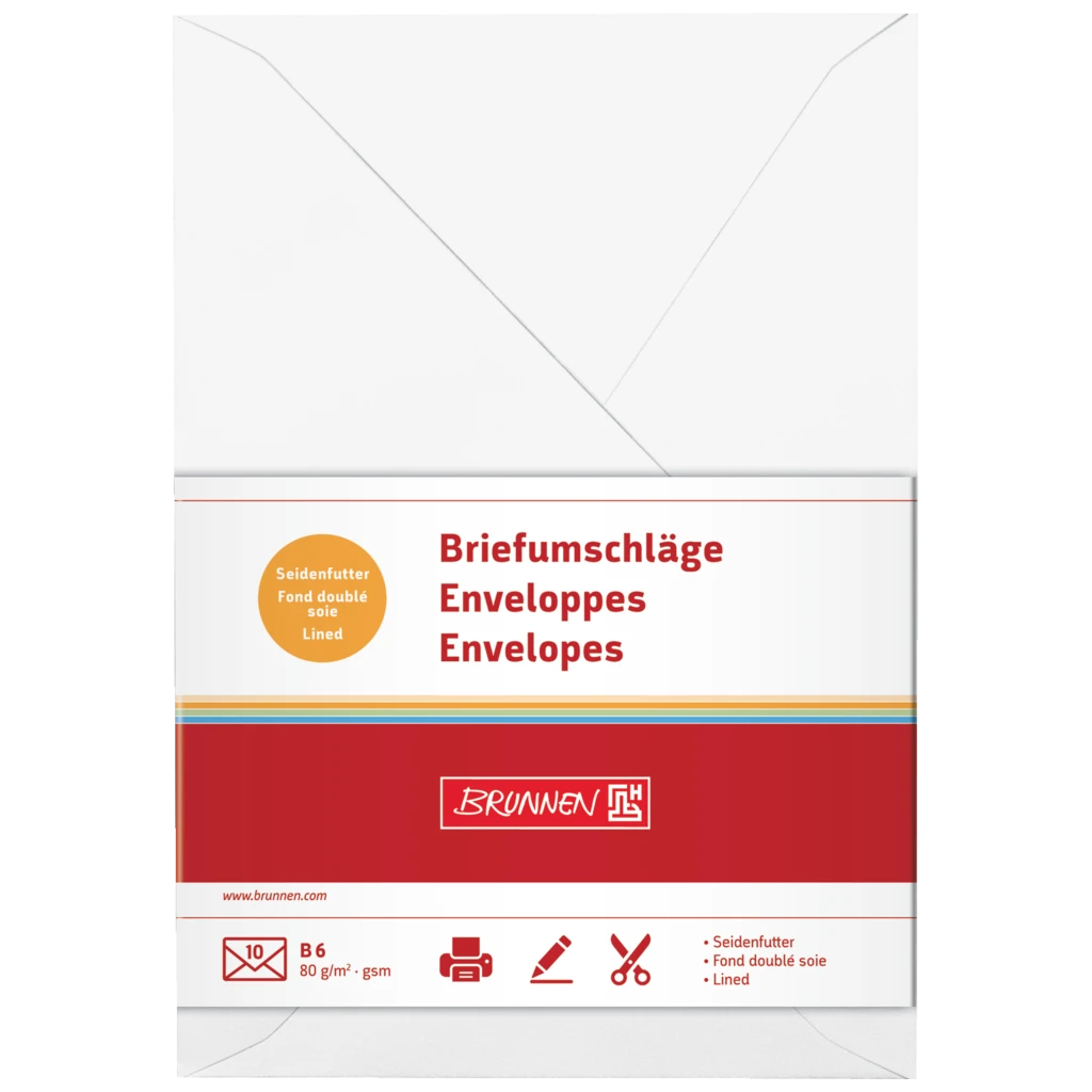 Briefumschläge Universalpapier | B6, 80 g/m², weiß, 10 Stück
