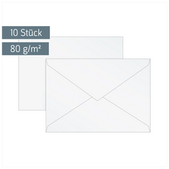 Briefumschläge Universalpapier | B6, 80 g/m², perlweiß, 10 Stück