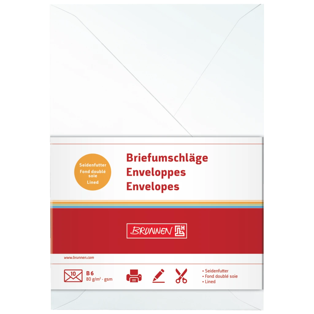 Briefumschläge Universalpapier | B6, 80 g/m², perlweiß, 10 Stück