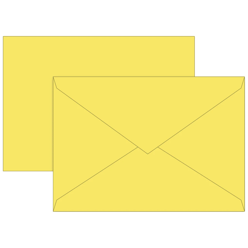 Briefumschläge Universalpapier | B6, 80 g/m², gelb, 10 Stück