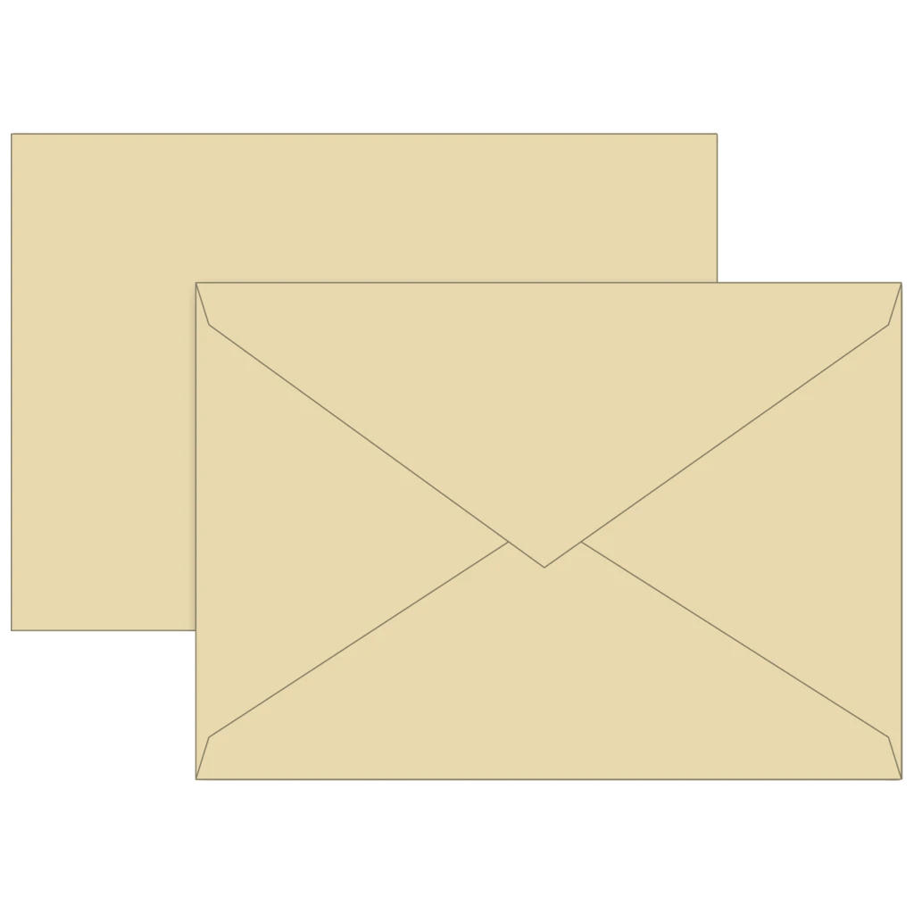 Briefumschläge Universalpapier | B6, 80 g/m², chamois, 10 Stück