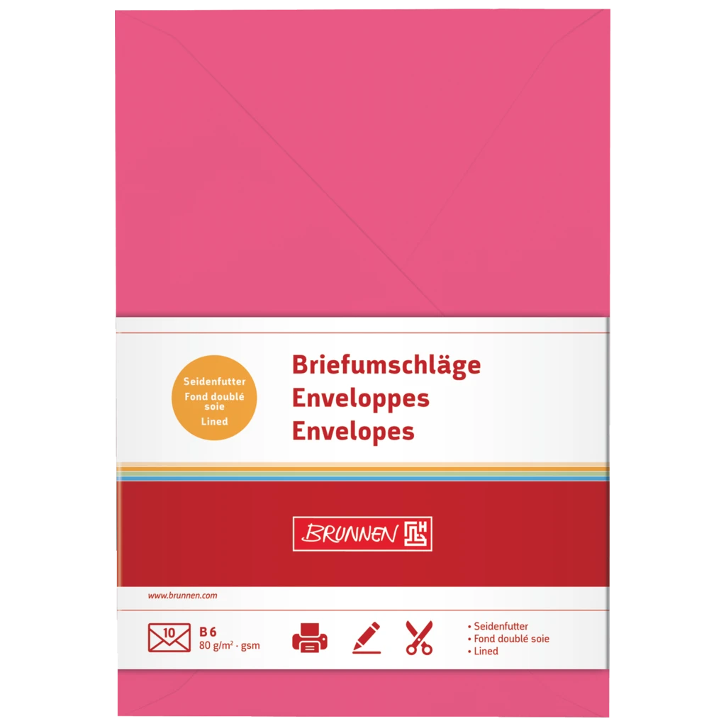 Briefumschläge Universalpapier | B6, 80 g/m², fuchsia, 10 Stück