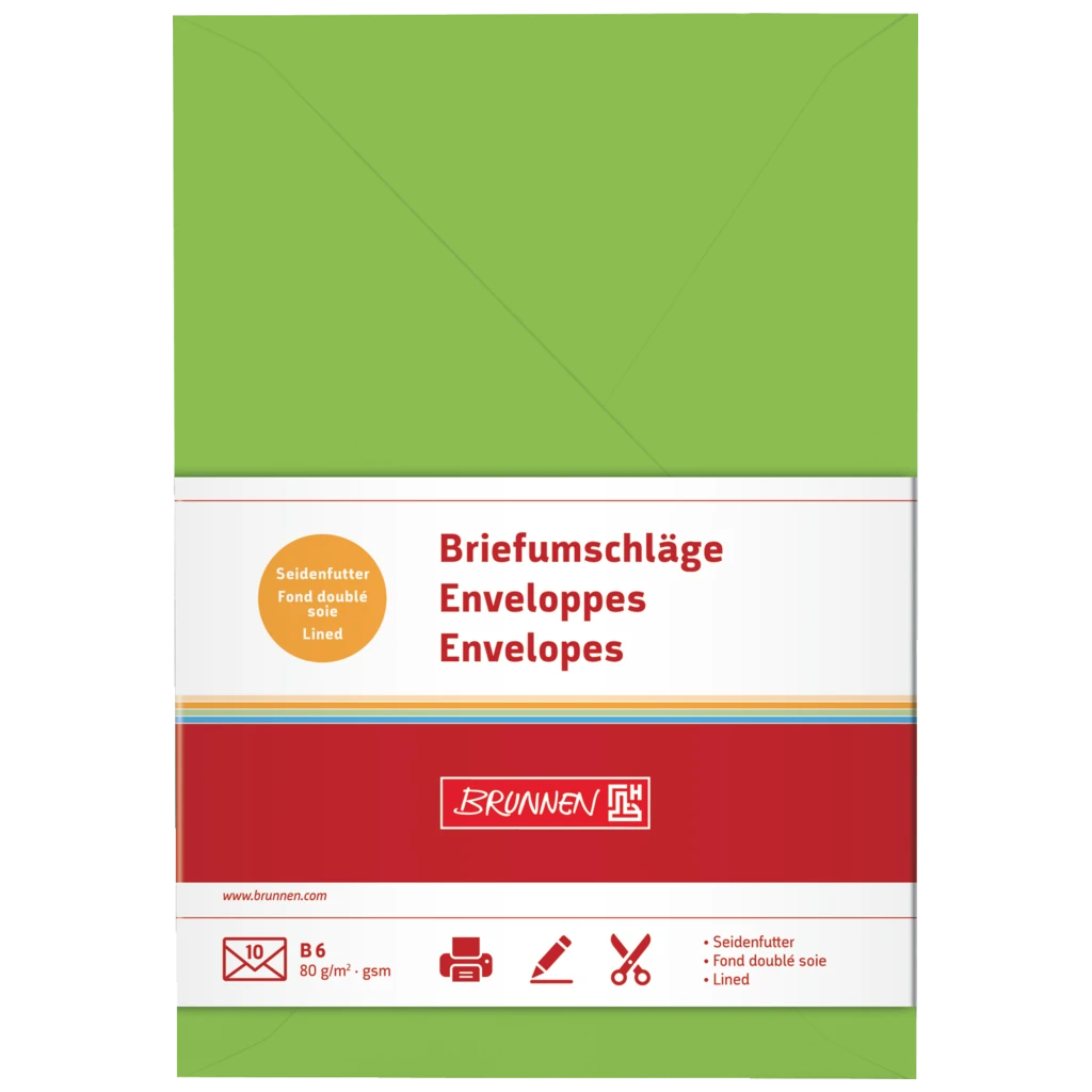 Briefumschläge Universalpapier | B6, 80 g/m², hellgrün, 10 Stück
