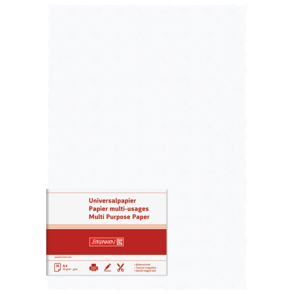 Multifunktionspapier Universalpapier Bütten | A4, 90 g/m², weiß, 25 Blatt