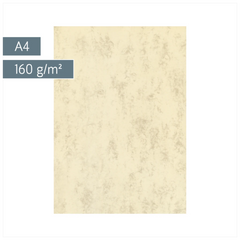 Multifunktionspapier Universalpapier Marmor | A4, 160 g/m², chamois, 25 Blatt