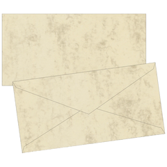 Briefumschläge Universalpapier Marmor | DIN lang, 80 g/m², chamois, 10 Stück