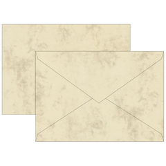 Briefumschläge Universalpapier Marmor | C6, 80 g/m², chamois, 10 Stück