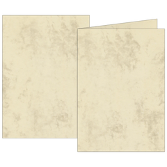 Klappkarten Universalpapier Marmor | A6, 160 g/m², chamois, 10 Stück