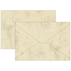 Briefumschläge Universalpapier Marmor | C5, 80 g/m², chamois, 10 Stück