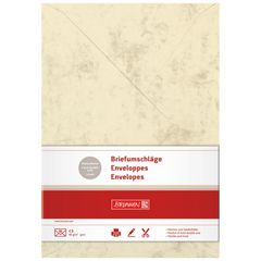 Briefumschläge Universalpapier Marmor | C5, 80 g/m², chamois, 10 Stück